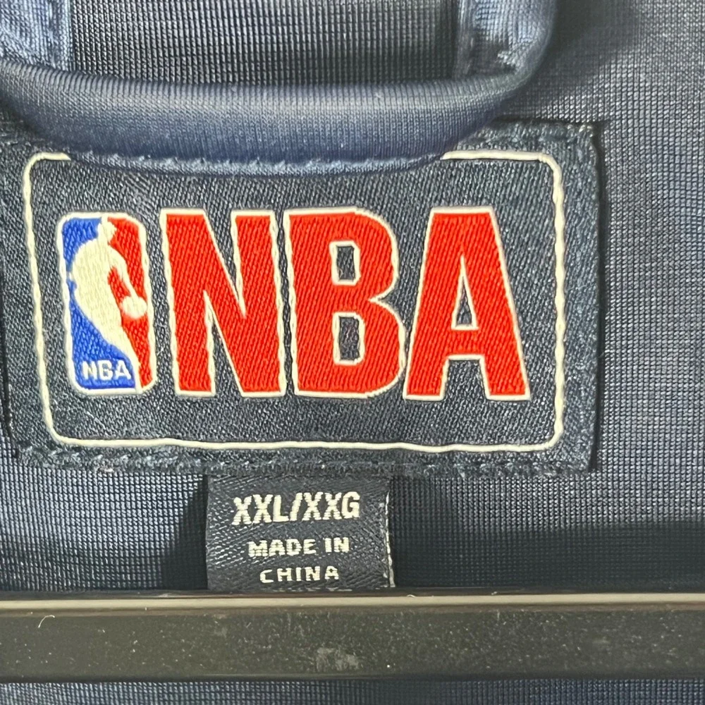 NBA Indiana Pacers Track Jacket Mens XXL Navy Blue Full Zip Warmup Basketball